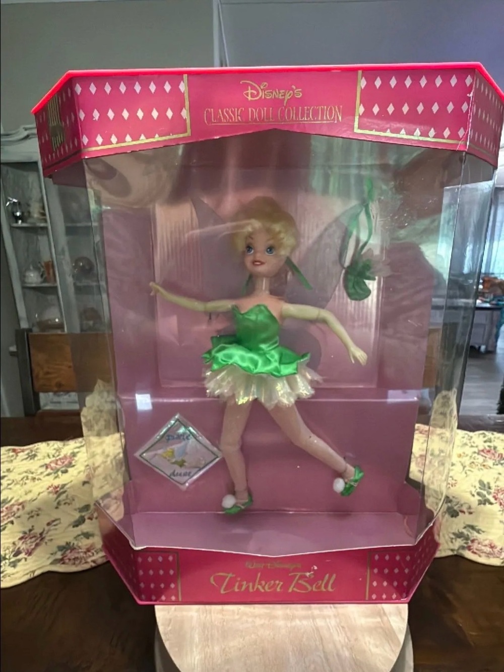 Disney Tinker Bell Doll in Bright Green and Gold Outfit